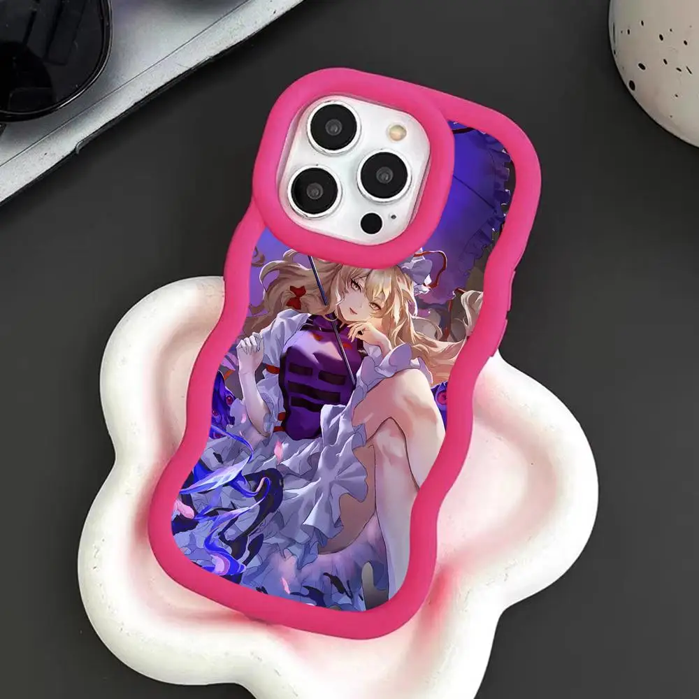 

Touhou Yukari Yakumo Mobile Phone Case for iPhone 17 16 15 14 13 12 11 Air Pro Max Plus Wavy Edge TPU Colorful Cover Cellphones