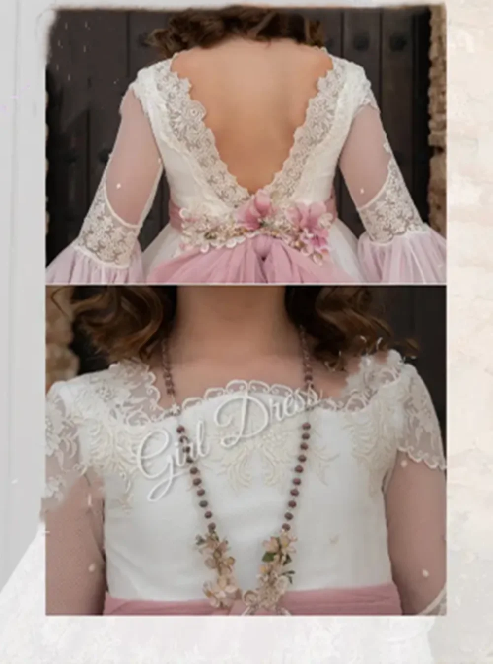 Vestidos elegantes personalizados de flores para niña, vestido de boda sin espalda con lazo, fiesta de cumpleaños de princesa, vestido de baile de primera comunión