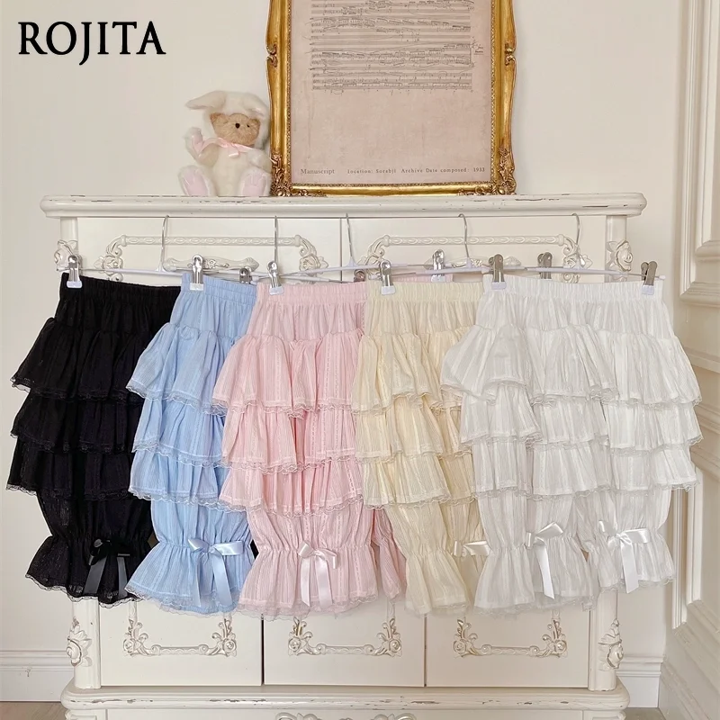 

Японские шорты-юбка в стиле Soft Girl Lolita: милые, с темным узором, из чистого хлопка, многослойные, универсальные, короткие, в форме тыквы