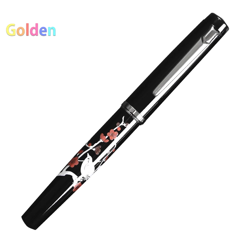 Platinum Procyon Modern Maki-e Luster Fountain Pen PNS-10000M, Aluminum with A Silk-screened Image and Hand-painted Maki-e