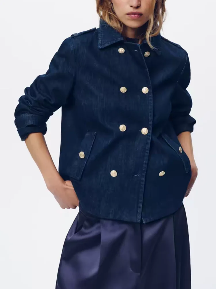 

Новое весеннее поступление, женское длинное джинсовое джинсовое платье све, универсальное двубортное однобортное платье прямого кроя для поездок на работу