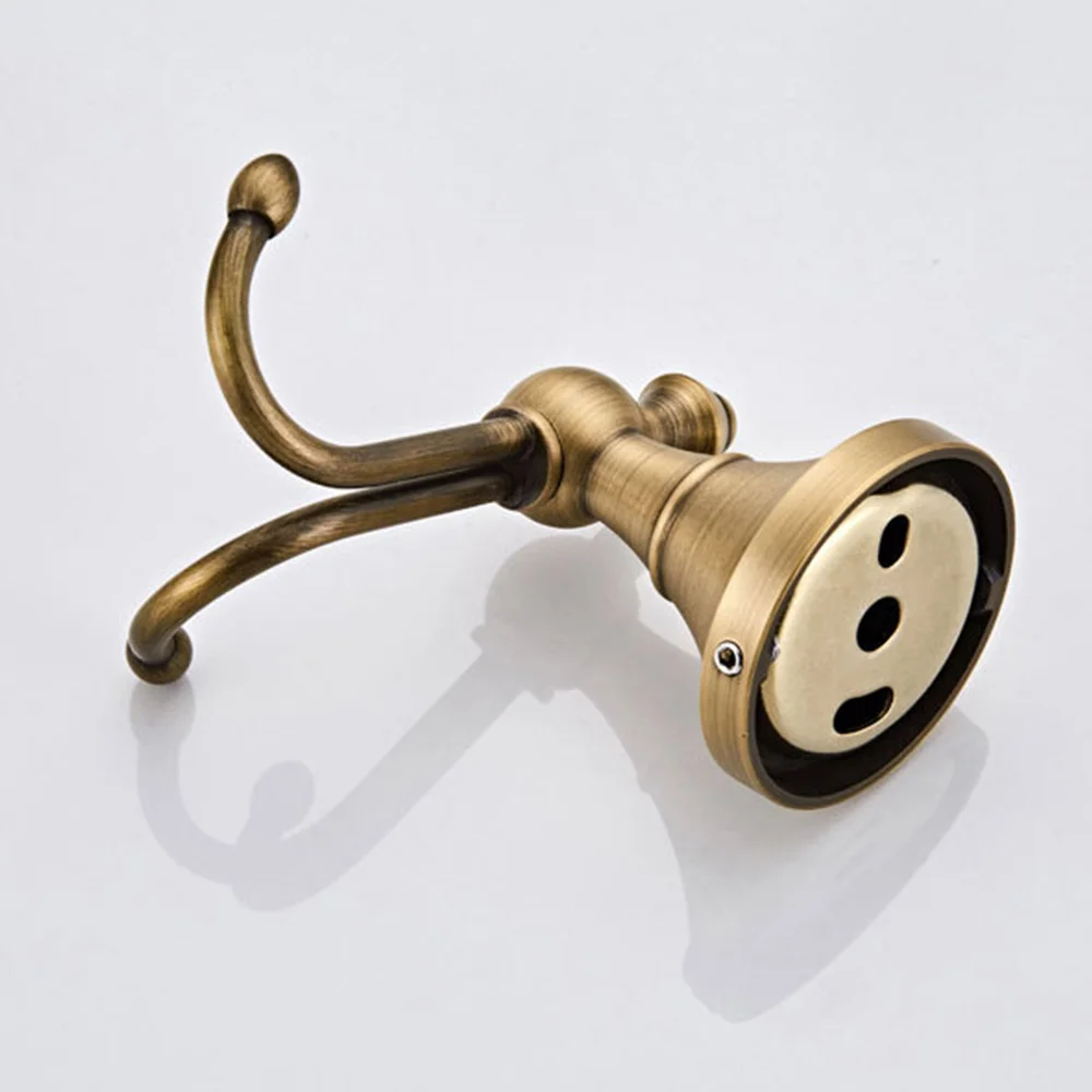 【Flash Sale】Robe Hooks Antique Brass Towel Hooks Towel Bath Coat Hanger Door Wall Hook Retro Home Decor Bathroom Accessories