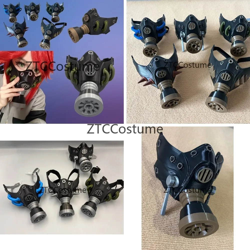

Black Gas Mask Cosplay Prop 3D Printed Anime Halloween Roleplay Cool Unisex Mask for Men Women Party Cosplay Accessory