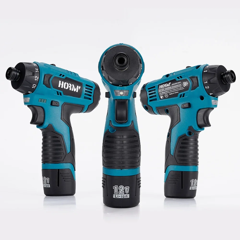 12V Cordless Drill Electric Screwdriver 2-Speed 1/4 inch Screwdriver Wireless Hand Driver Wrench Power Tool For Bosch Battery