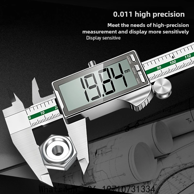 

Electronic Digital Caliper, High Precision Industrial Grade, Household Use with Oil-Resistant Measurement