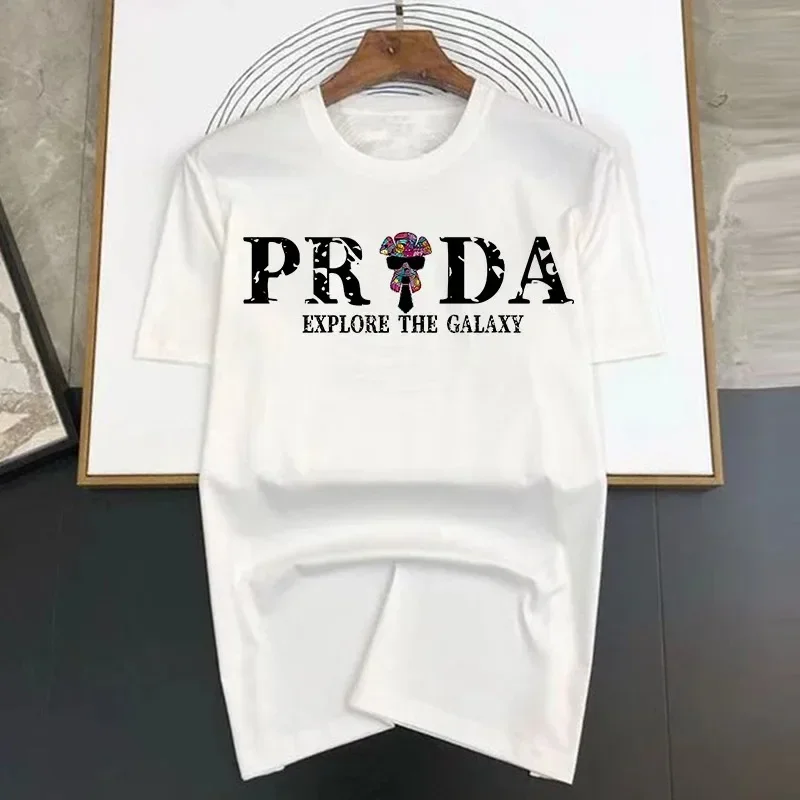 

2025 Summer Men's T-shirt 3D Printed Round Neck Top Fashionable Women's Trendy T-shirt Quick Drying Loose Breathable