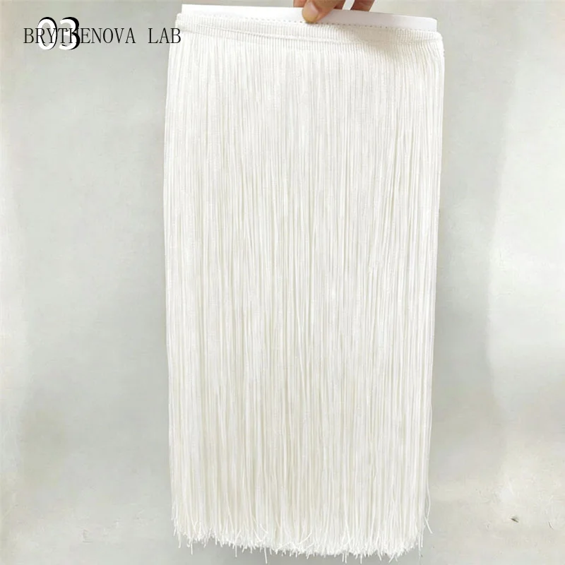 1M 100cm Wide Lace Fringe Trim Tassel Fringe Trimming Dress Latin Stage Clothes Accessories Lace Ribbon Tassel