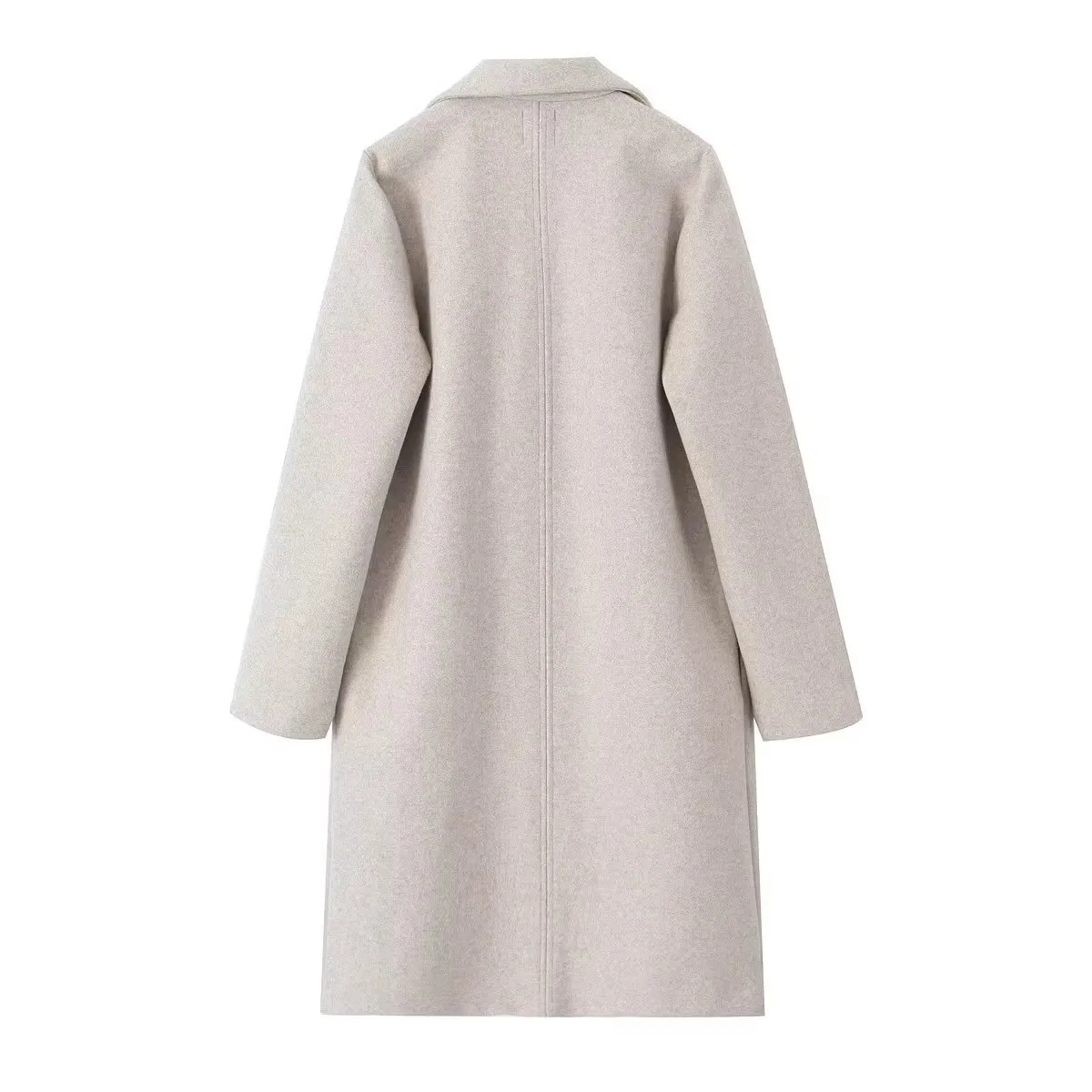 ZVRI new 2024 women's dress European and American style women's dress new fashion casual temperament simple coat coat wool coat