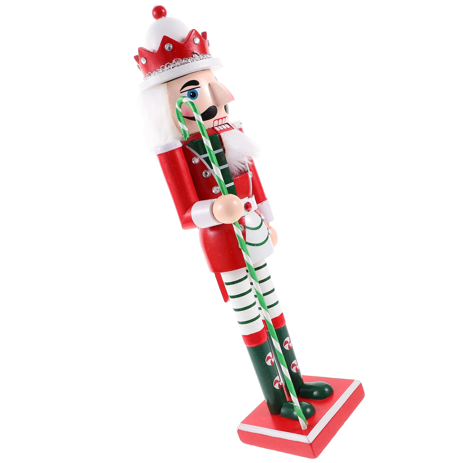 Xmas Decoration Nutcracker Puppets Festival Scene Layout Supplies Wood Nutcrackers Wooden Lolly Pops Christmas advent calendar