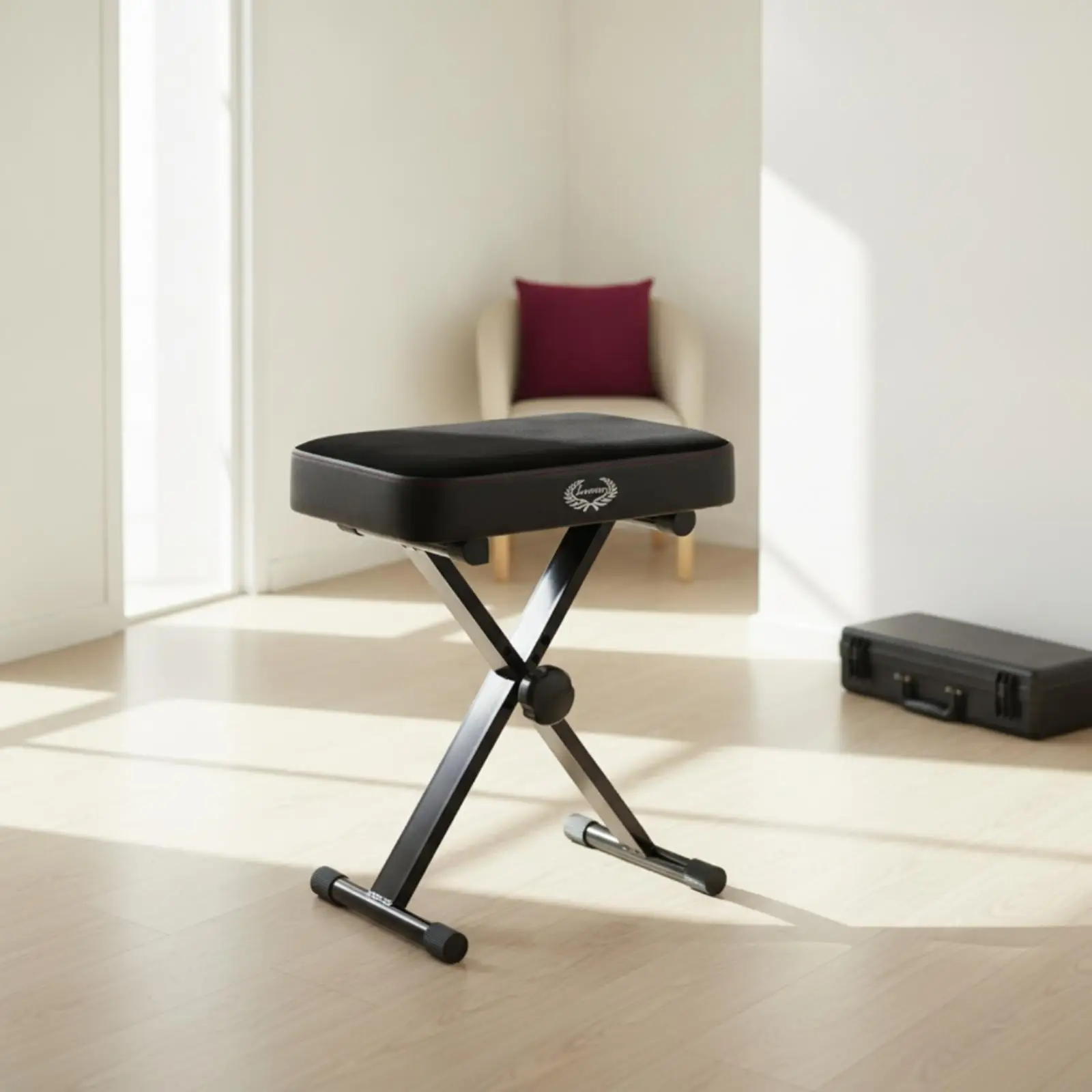 Adjustable Piano Bench Compact Foldable Keyboard Seat Folding for Students