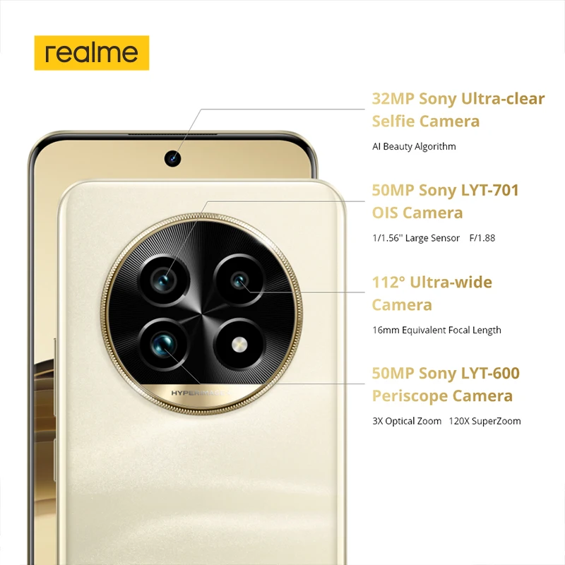 realme 13 Pro Plus Smartphone Global Version Snapdragon 7s Gen 2 5G Chipset Sony LYT-600 Periscope OIS Camera AI Imaging NFC