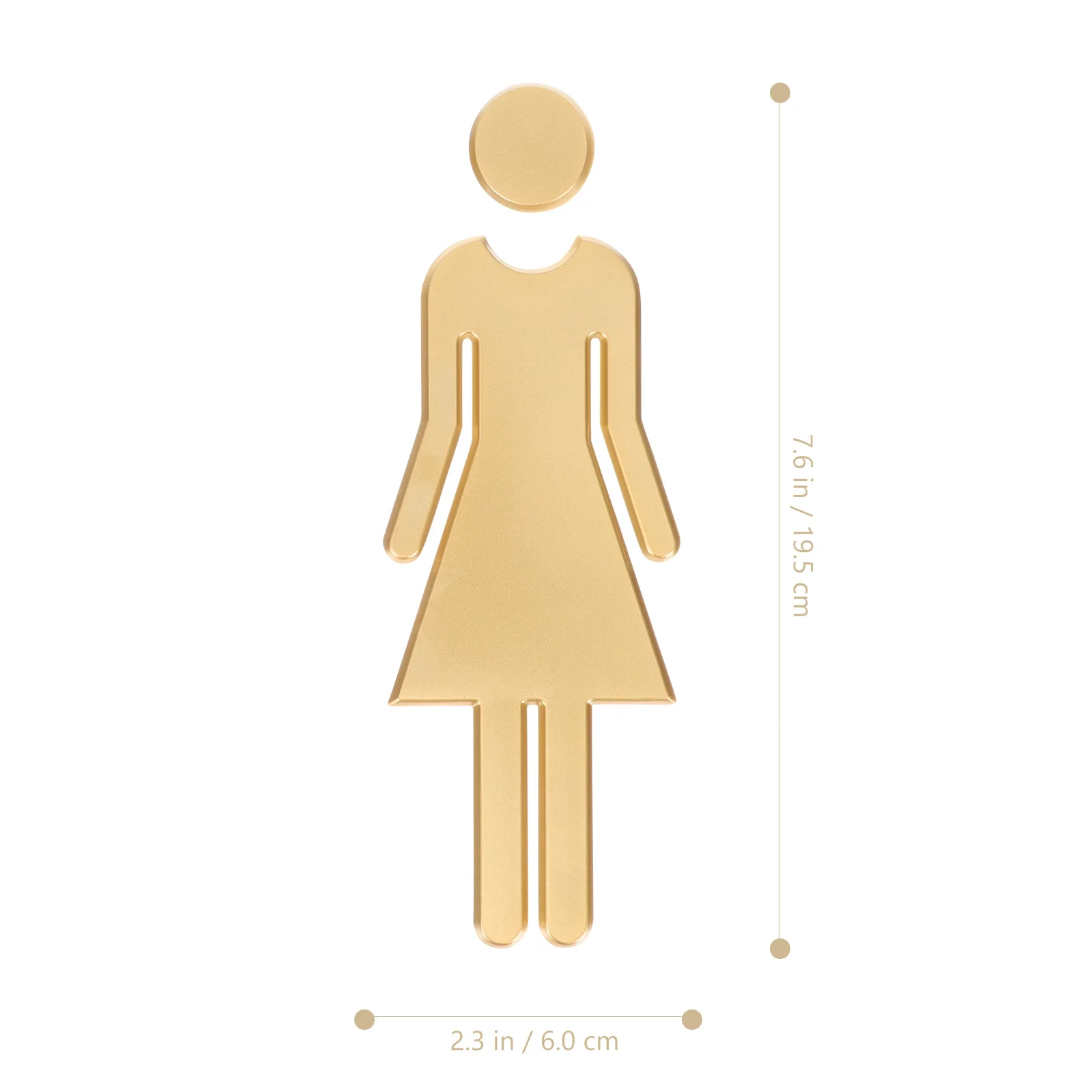 여성 남성 화장실 식별을위한 2pcs 아크릴 화장실 표지판 화장실 표지판 플레이트 세련된 욕실 액세서리