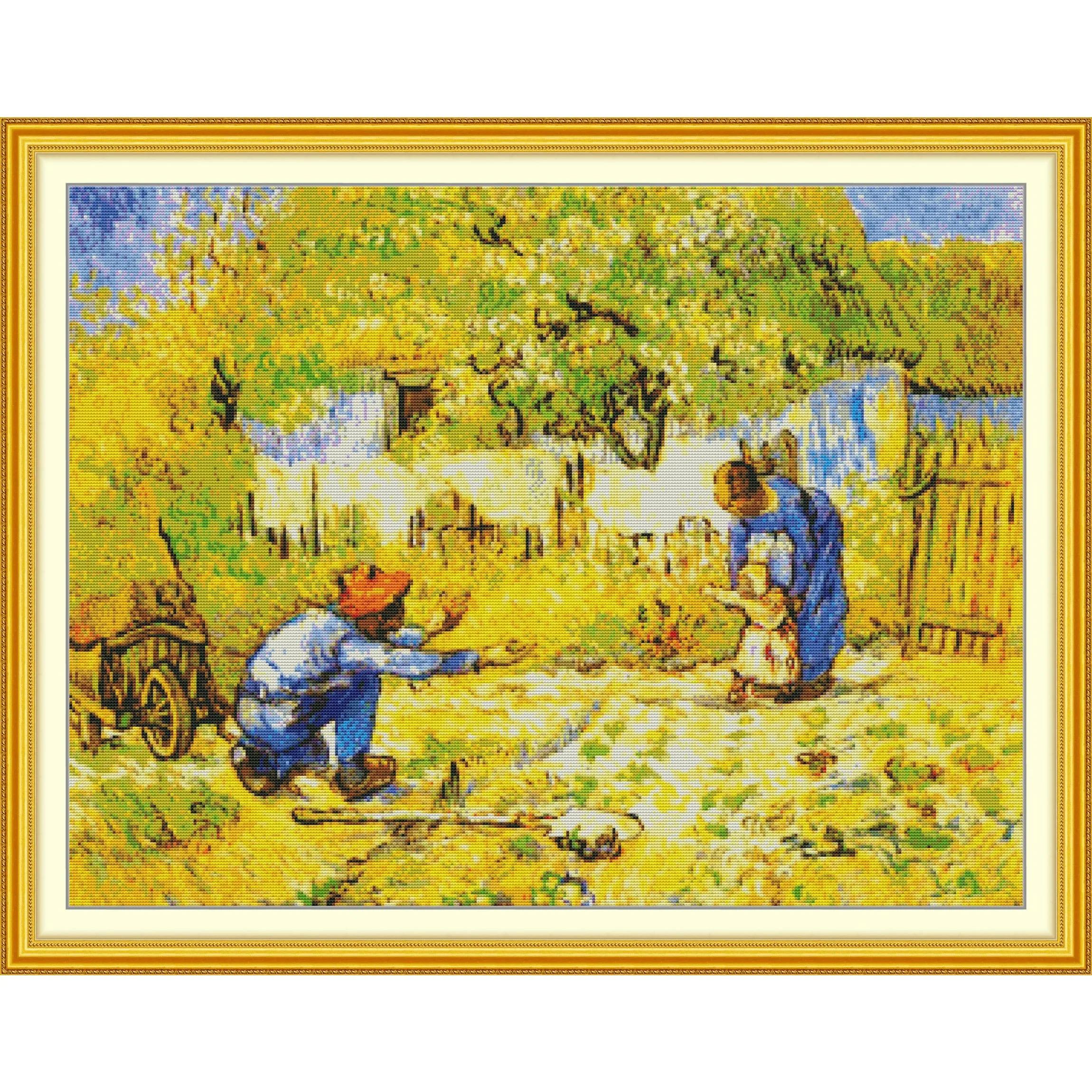 

Новости Soulgift Набор для вышивки крестом с предварительной печатью, штампованная ткань Aida с нитками DMC — Ван Гог — обучение ходьбе в первый час