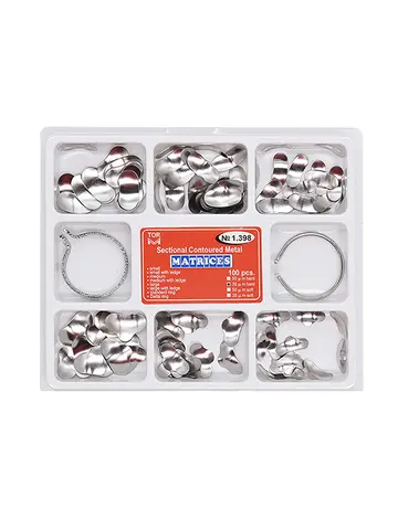 100 pcs Dental Sectional Matrix Contoured System Metal Dentistry Resin Clamping Seperating Ring Autoclavable dental