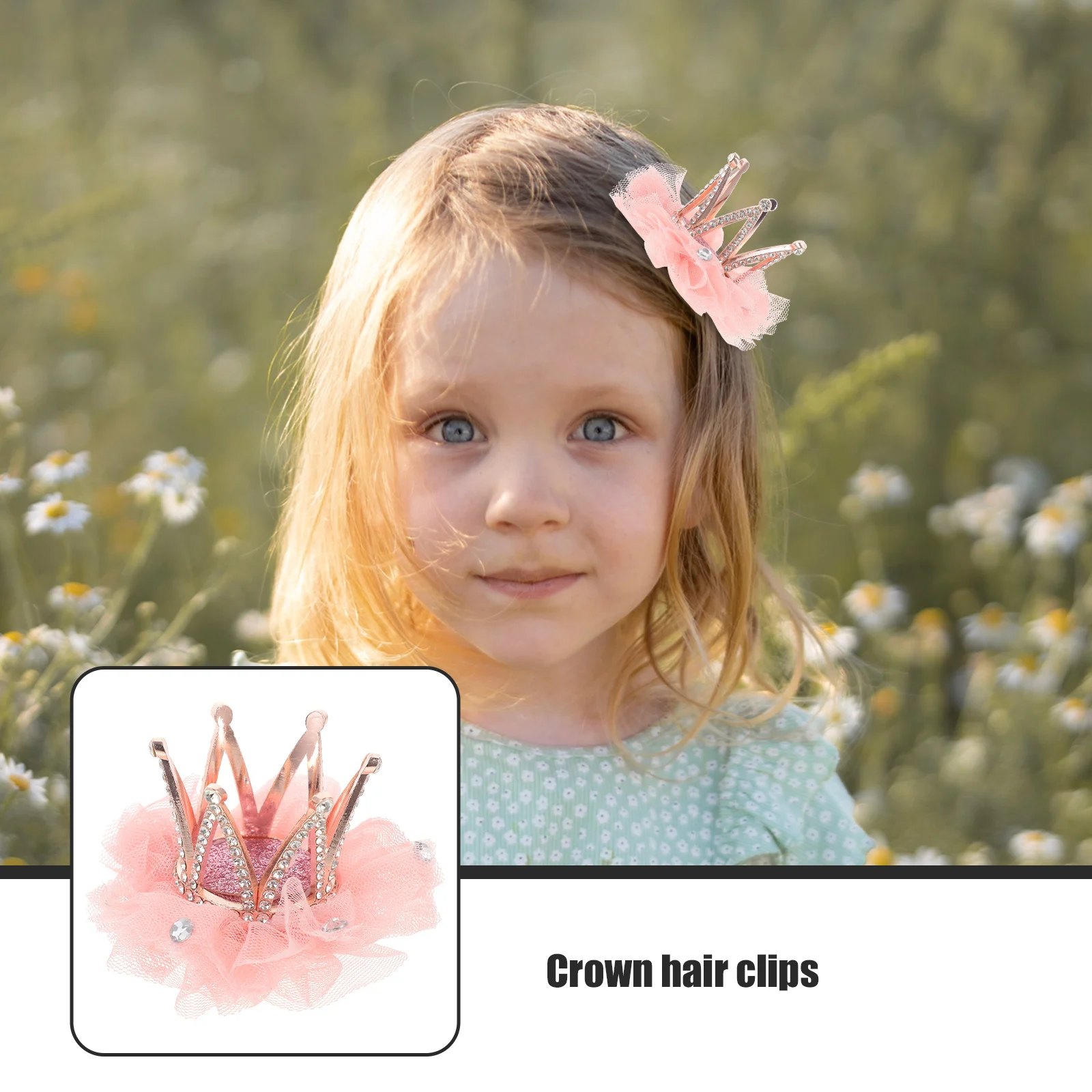 

Crown Hairpin Clip Toddler Girls Clips Baby Accessories Birthday for with Three-dimensional
