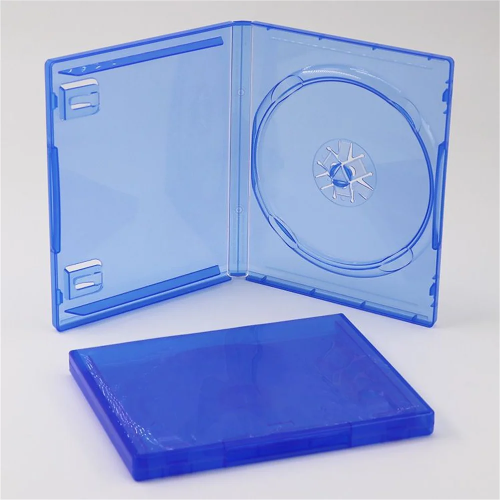 

CD Game Case Protective Box Compatible For Sony Ps5 / Ps4 Game Disk Holder CD DVD Discs Storage Box Blue Cover