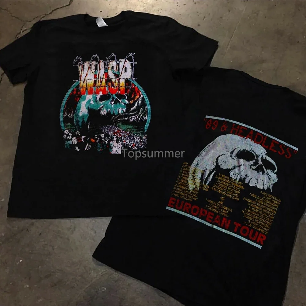 Винтажная рубашка Wasp 1989 года, детский тур без головы Blackie Lawless Metal Band