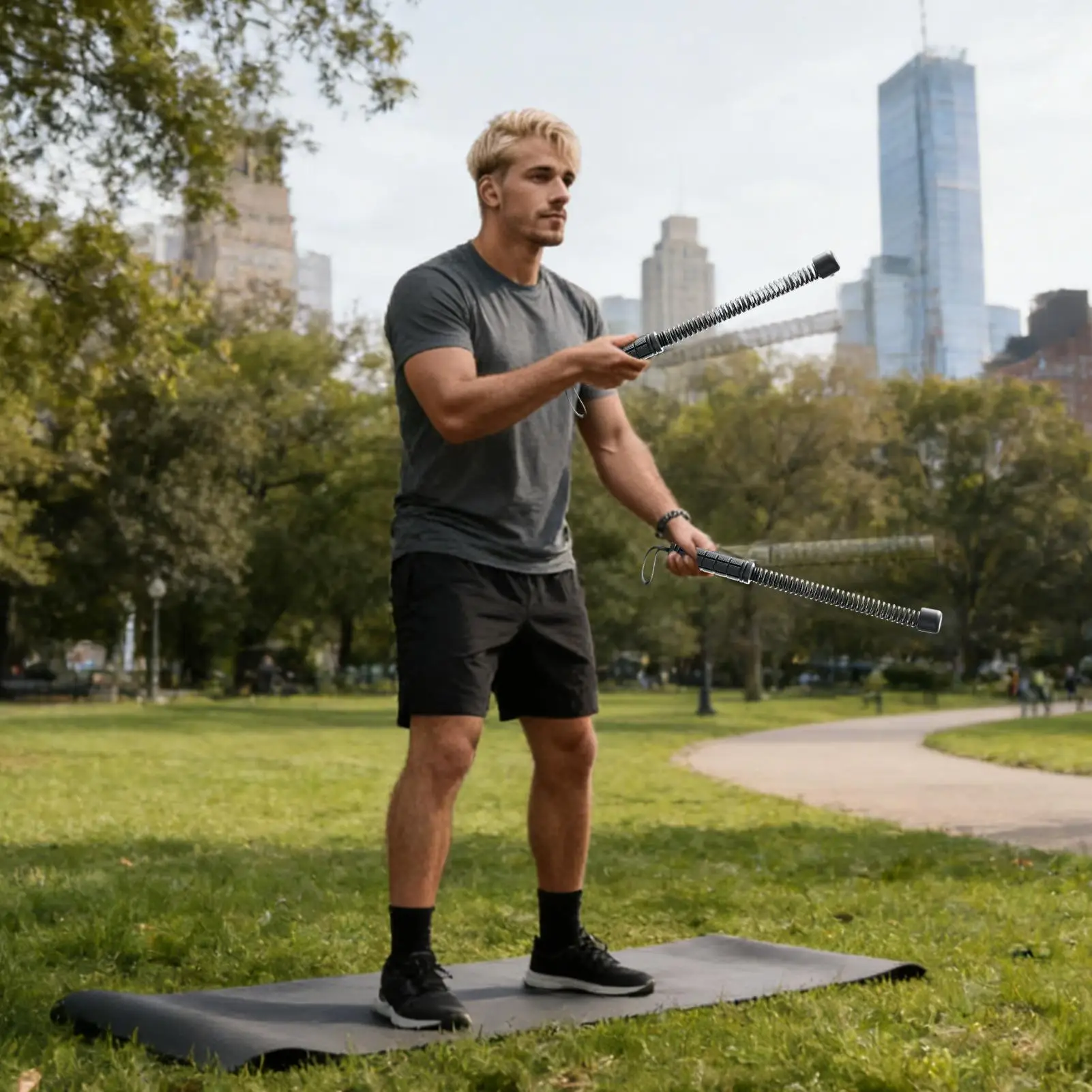 Battle Ropes Cordless Portable Fitness Equipment 2 Pieces Fitness Arms Battle Ropes For Cardio Muscle Training Chest Back Legs