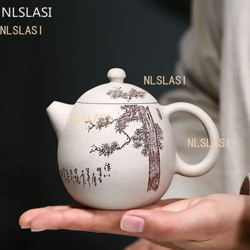 

Yixing High-end Tea Pot Handmade Dragon Egg Shape Purple Clay Teapot Beauty Kettle Chinese Tea Ceremony Collection Gifts 220ml