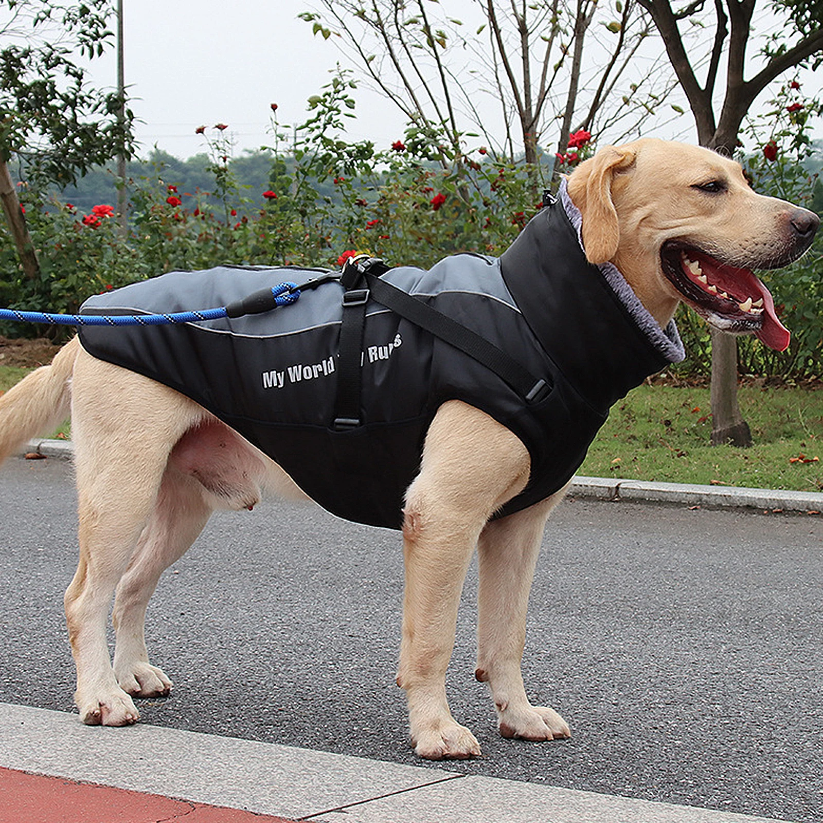 

Warm Pet Clothes for Dogs Medium Puppy Jumper Vest Coats Oxford Fabric Silk Filling Stylish Reflective Easy Wear Fashion