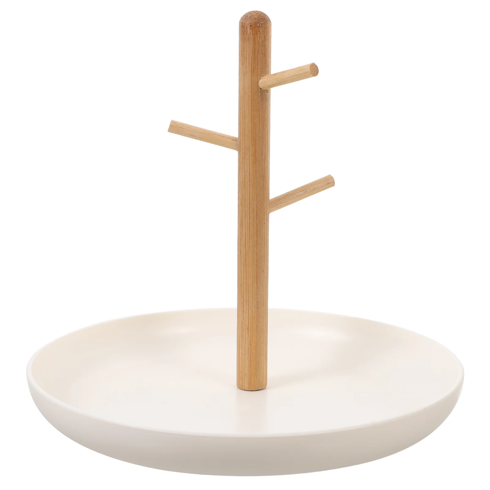 

Key Holder Tray Jewelry Display Stand Necklace Earring Bracelet Organizer Storage Rack Bamboo Abs Material Desktop Hanging