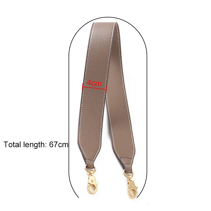 Correa de cuero para bolso de mujer, repuesto para bandolera, 67cm, 4cm, KELLY25, 28, 30