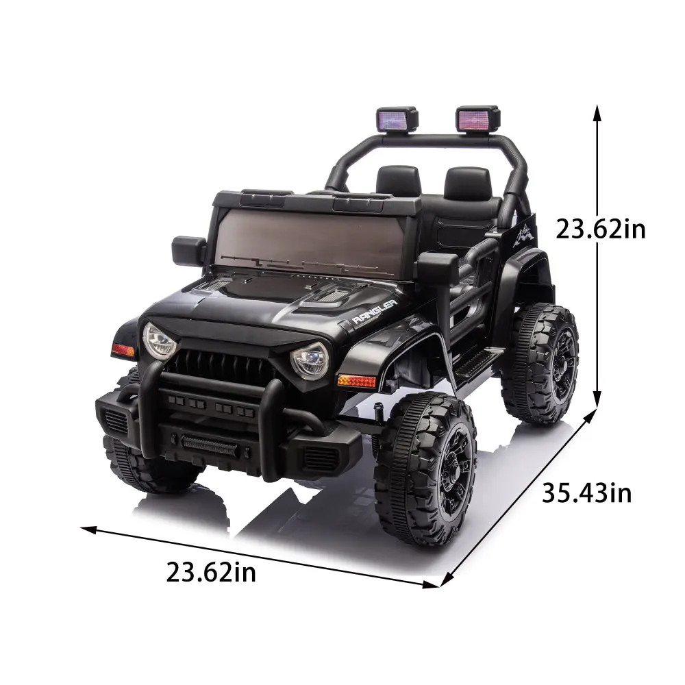 12V kinderrit op elektrische auto met ouderbediening, dubbele aandrijving, vierwielophanging, met muziek, Bluetooth, MP3, USB, met koplampen
