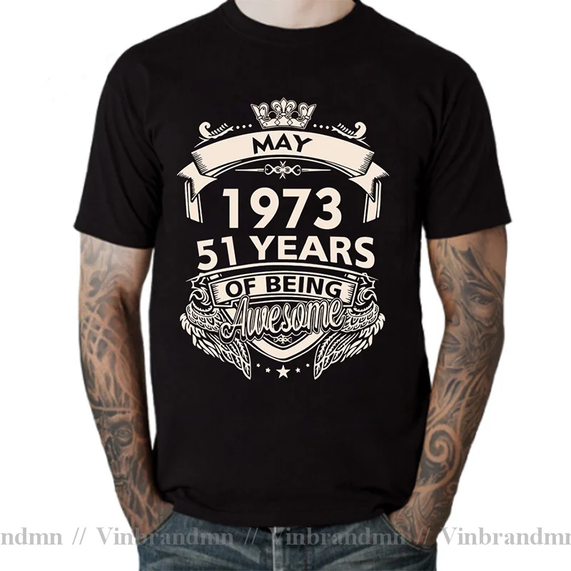 Awesome Born In 1973 November September October December January Febuary March April May June July August T Shirt Birthday Shirt