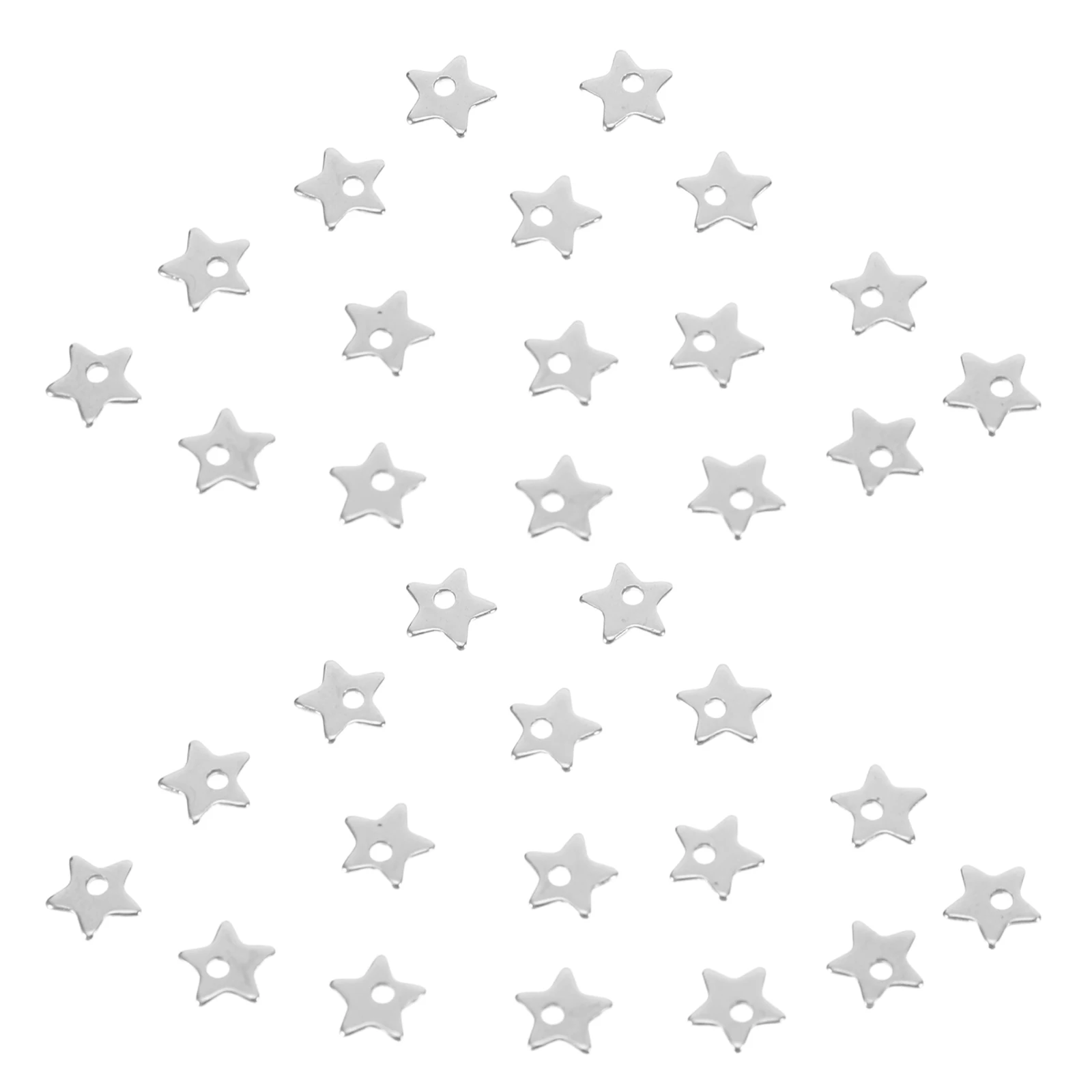 

100pcs Pentagram Pendant DIY Jewelry Accessories Stainless Steel Star Charm Bracelet Necklace Tiny Hanging Pendant