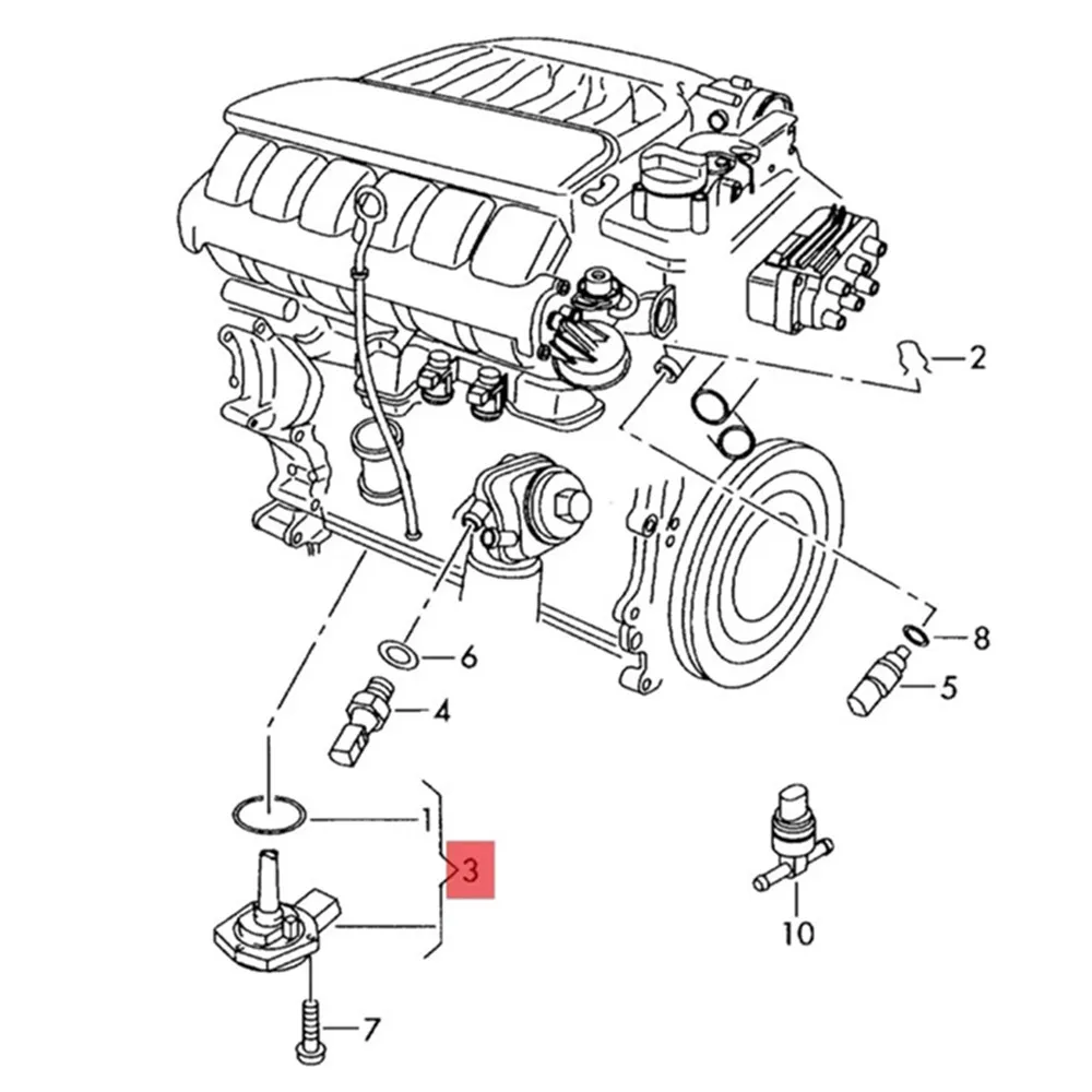 OEM 1J0907660B Oil Pan Level Sensor For VW Passat B5 Jetta Golf MK4 Beetle Sharan Audi A4 A6 A8 TT 1J0 907 660B 6PR008079