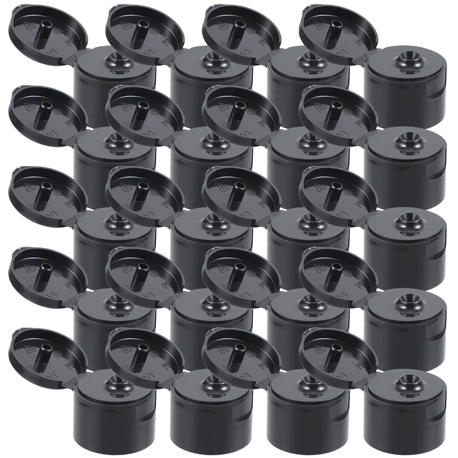 

50Pcs Leak-Proof Sports Bottle Caps Pull-Type Replacement Plastic Tops Durable Sealing Mineral Water Bottle Lids Practical