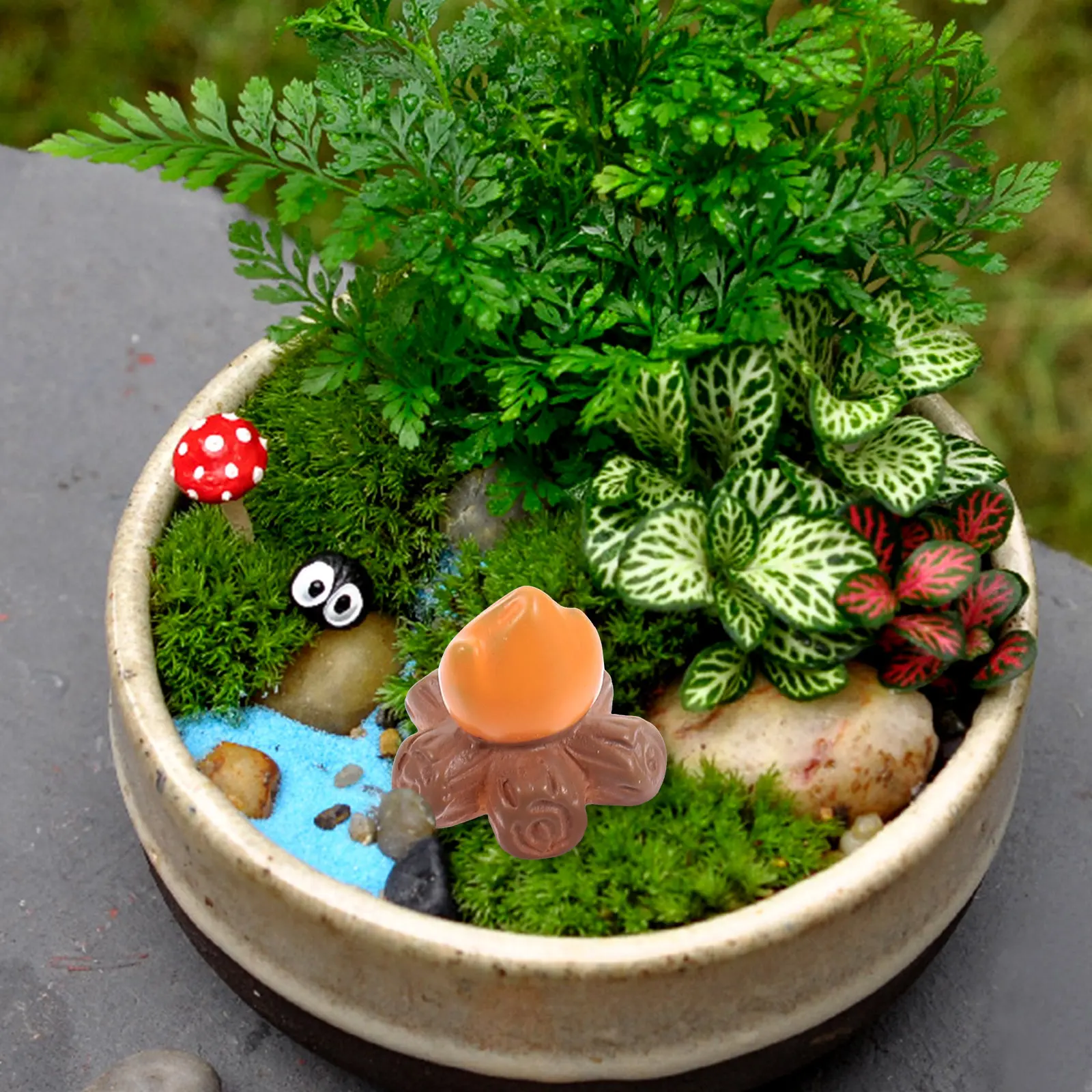 30Pcs Miniature Resin Campfire Decoration Set Realistic Fake Fire Models for Micro House Dollhouse Scene DIY Photography Gift