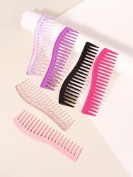 1PCS curved wide toothed comb, suitable for long hair, curly hair, wet hair, and hairless hair removal comb styling shampoo comb