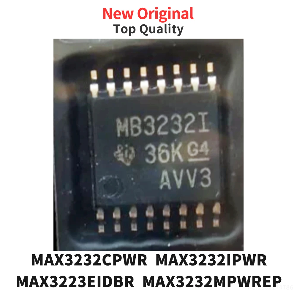 (5 Pcs) MAX3232CPWR MAX3232IPWR MAX3223EIDBR MAX3232MPWREP SOP New Original