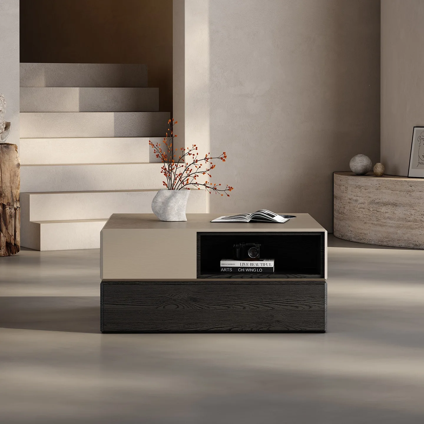 Folding shadow #Italian coffee table living room home modern simple rotation creative designer small apartment light luxury
