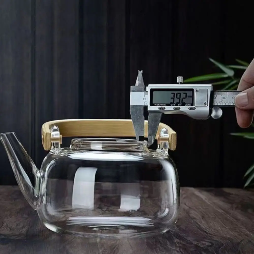 

1000ml Glass Tea Pot with Handle Tea Soup Separation Japanese Style Teapot Transparent Borosilicate Glass Teapot Home Use