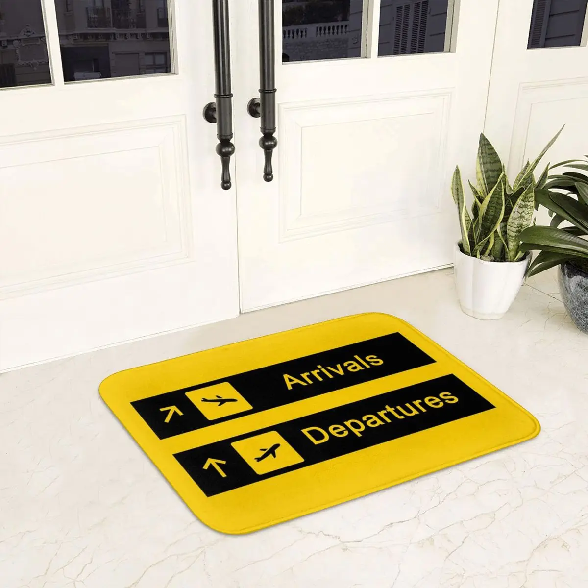 Arrivals & Departures Airport Signs Doormat Anti-skid Bathroom Floor Mats Home Entrance Rugs Kitchen Living Room Carpet Footpad