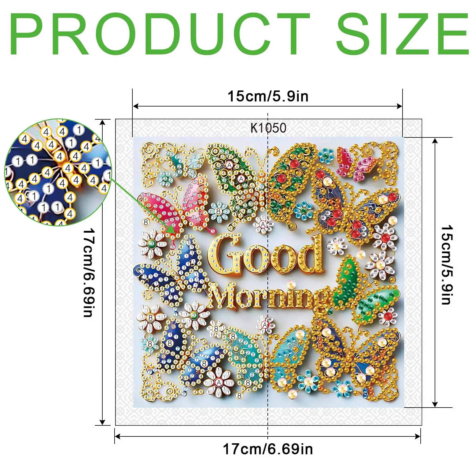Butterfly Special Shape Diamond ArtPainting Kit forAdult Beginner,Crystal Diamond Special ShapeKit for Home Wall Decoration Gift view 2