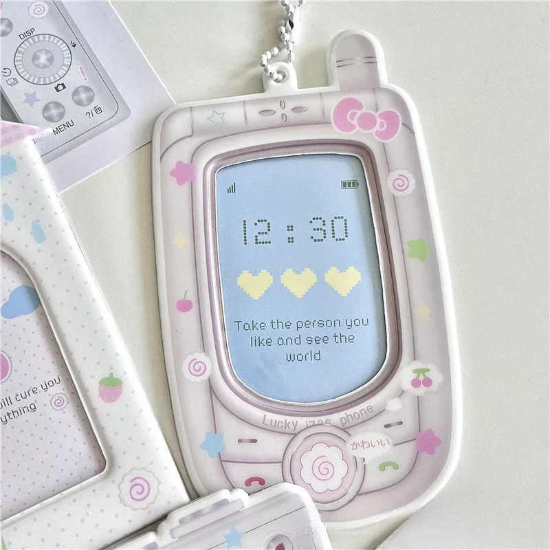 الكورية Ins لطيف هاتف مزود بكاميرا تصميم المعبود حامل بطاقة فتاة Photocard حامل الأكمام واقية جمع المعلقات هدية