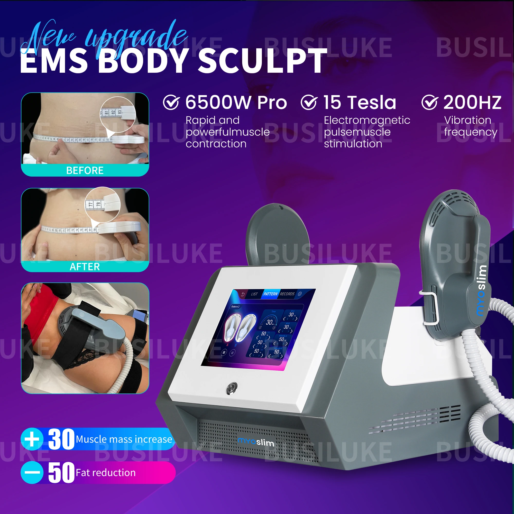 MYOslim Ems NEO  15Tesa  HIEMT Ems Body Sculpting  Muscle Stimulator Fat Burning  Ems Body Slimming  Muscle Building Machine