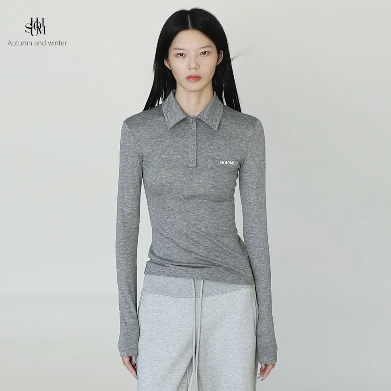 

Женская футболка Slim Fit American Sle Long Sve Ne из шерсти и лиоцеллы, дышащая, удобная, деловая повседневная одежда