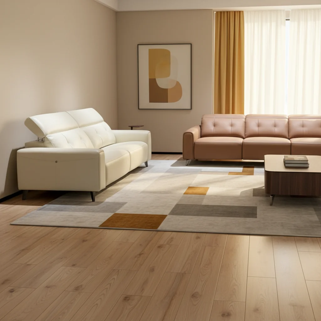 

#Easy To Clean Convertible Minimalist Leather Sofa Set Breathable Material Apartment Living Room