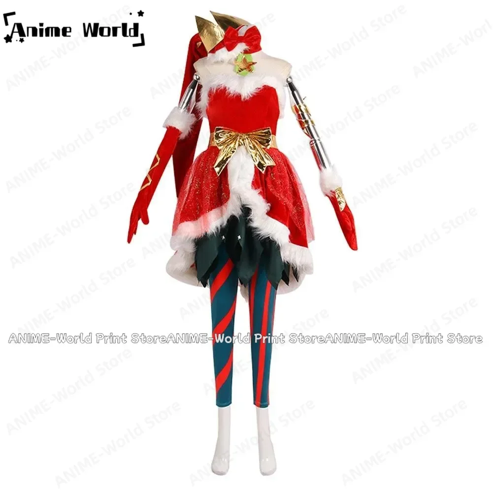 

《Custom Size》Jinx Christmas Halloween Carnival Suit Cosplay Costume Outfit Christmas Uniform Suits Clothes