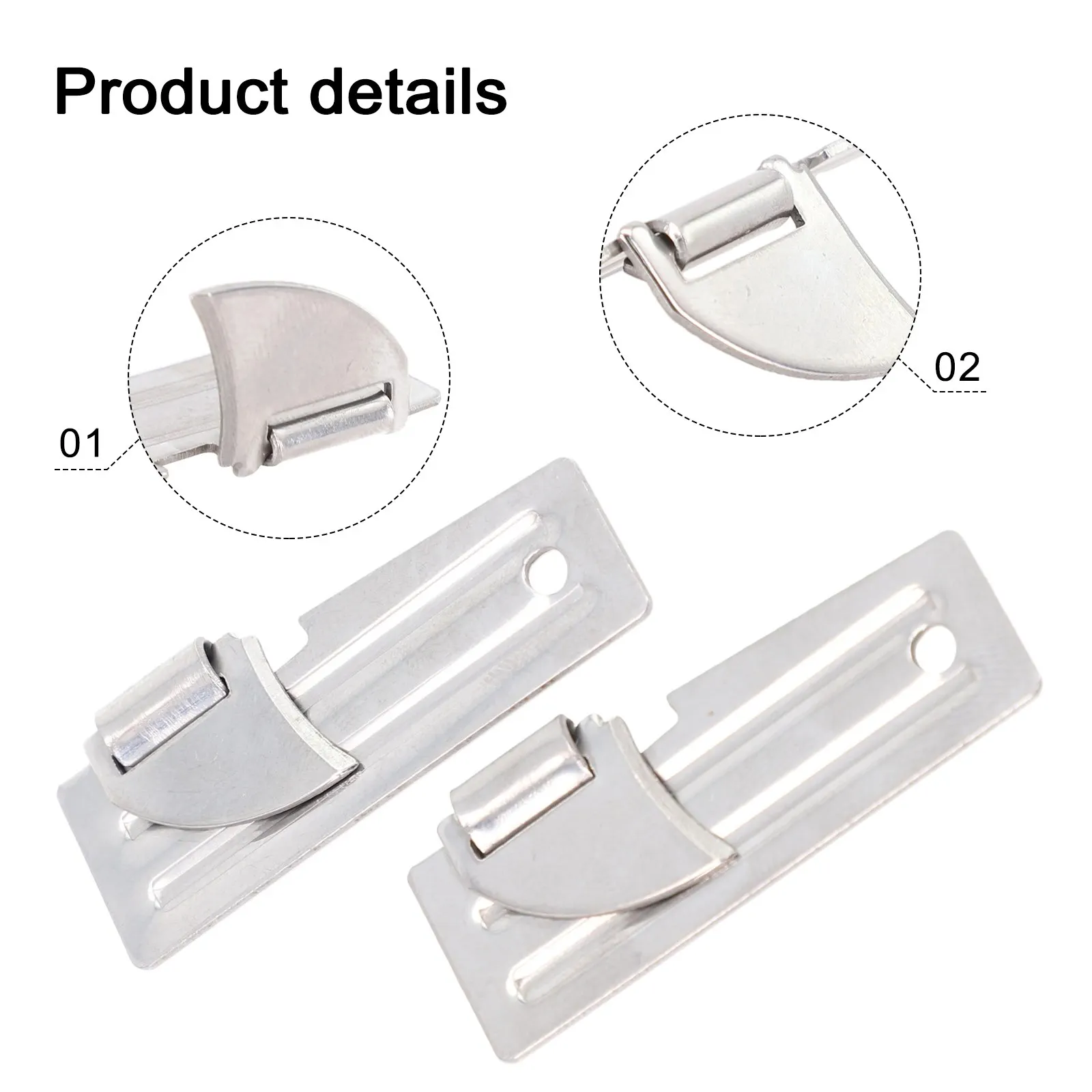 2pcs Stainless Steel Mini Folding Can Opener Bottle Opener Portable Outdoor Camping Hiking Traveling Cooking Useful Gadget Tools view 4