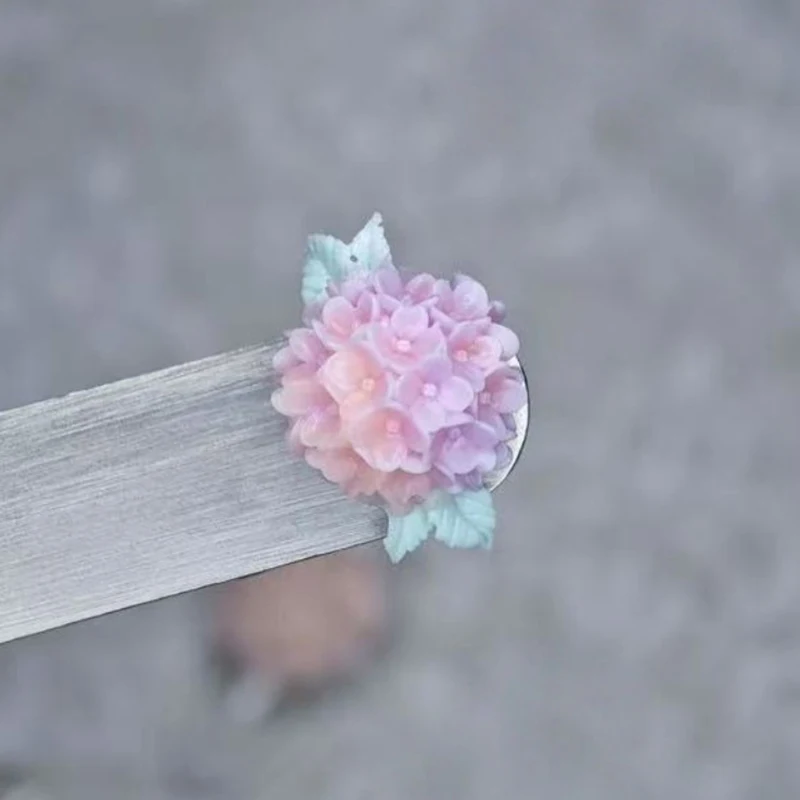 Hydrangea 3D High Transparency Nail Carving Mold DIY Design Silicone Petal Soft Stamping Plates Manicure Art Mold Decor Tools. - view 4