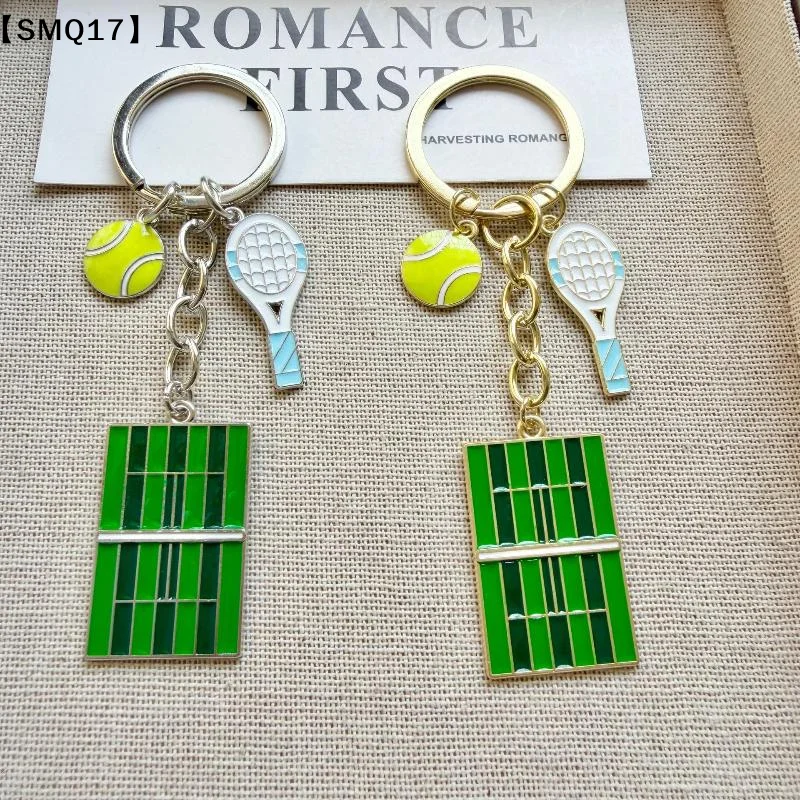Mini Keychain Tennis Party Favors Tennis Ball Key Ring Tennis Bag Pendant Sports Keychain Boys Girls School Carnival Reward【SMQ】