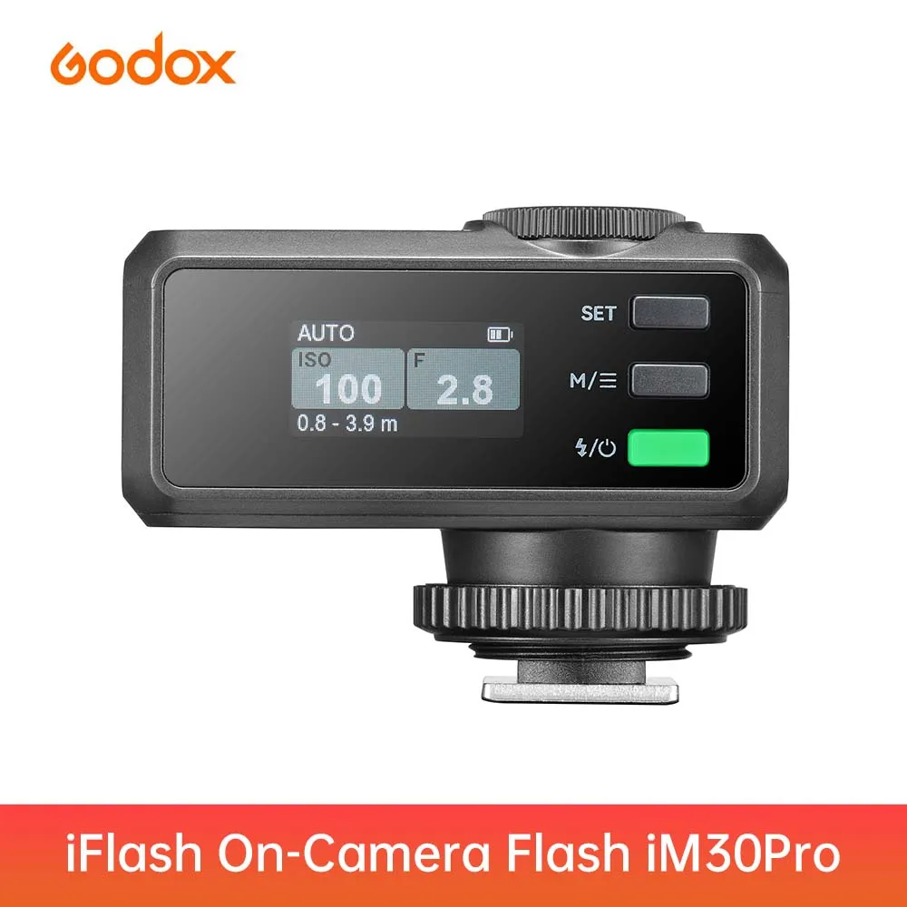 Godox iM30Pro Mini Speedlight Built-in Battery 1.5s Recycle Bounce Flash USB-C for Canon Nikon Sony Fujifilm Olympus