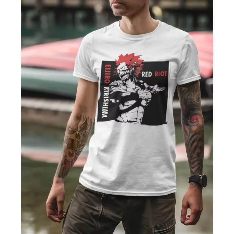 

Trend Summer 2025 Cosplay Around Eijiro Kirishima Eijiro My Hero Red Riot Boku No Hero BNHA New Unisex Shirt