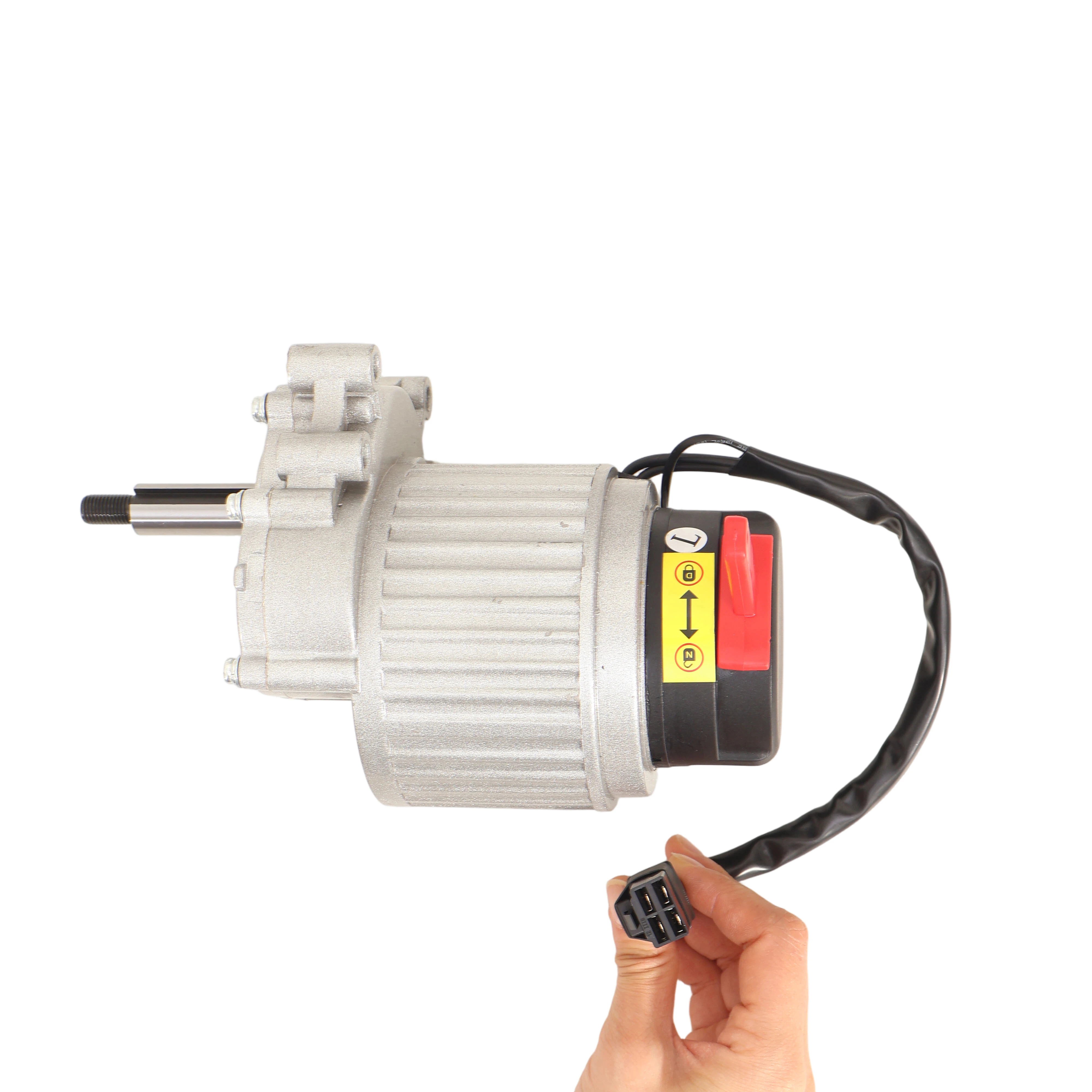 24V 250W 160RPM Brushed DC Gear Motor With Output Shaft & Electromagnetic Brake For Wheelchair Drive DJL00071124