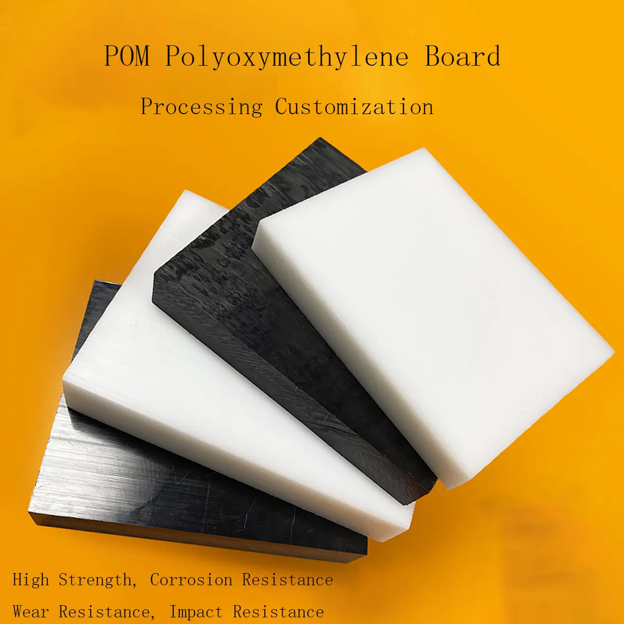 White/Black POM Sheet Board CNC Model Board DIY Raw Material Hard Plastic Polyoxymethylene Plate Thk 1/2/3/4/5/6/8/10/12/15/20mm